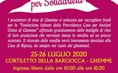 Un sorso di vino per solidarietà